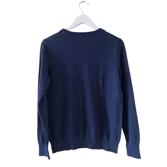 Gap Navy Blue With Pink Lettering Graphic Sweater Long Sleeves Cotton Casual Wom - Picture 8 of 14